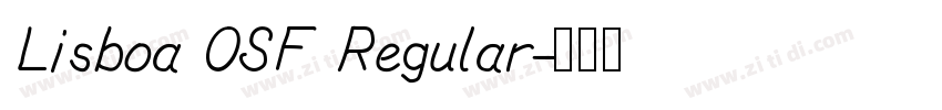 Lisboa OSF Regular字体转换